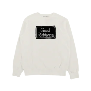 Good riddance crochet crew neck sweatshirt