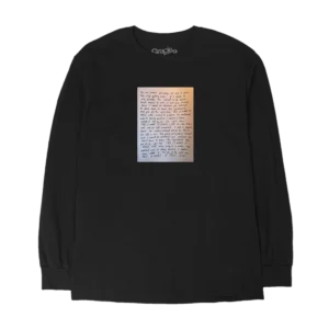 Journal page black longsleeve tour t-shirt